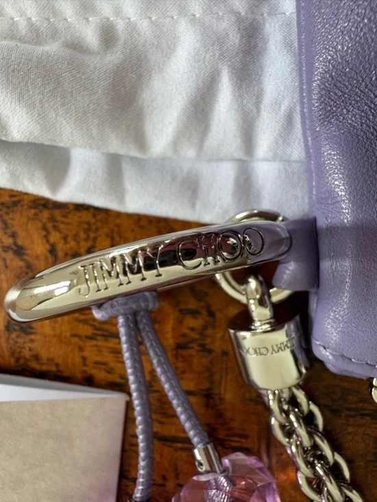 NWOT Jimmy Choo Mini Callie Tanzanite Nappa Leather Bag with Dust Bag - Picture 6 of 13